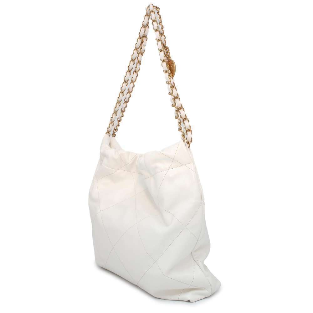 Chanel Matelasse Bag Small White Shiny 22 Calf